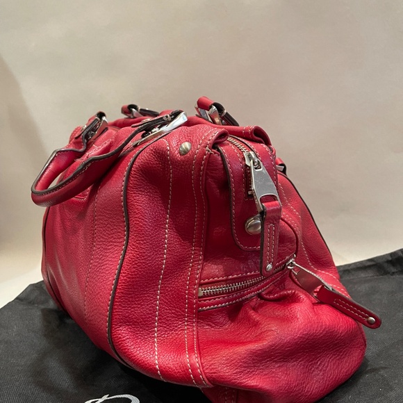 B Makowsky Red shoulder/arm bag - Picture 3 of 13